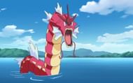 Gyarados dons a red sprite in its shiny version (Image via The Pokemon Company)